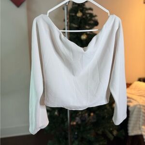 SHEIN Off-Shoulder White Blouse